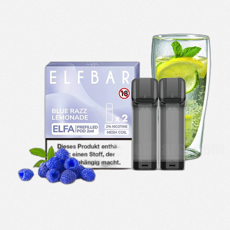 Elf Bar Elfa Prefilled Pod Blue Razz Lemonade Bocanadas Elf Bars